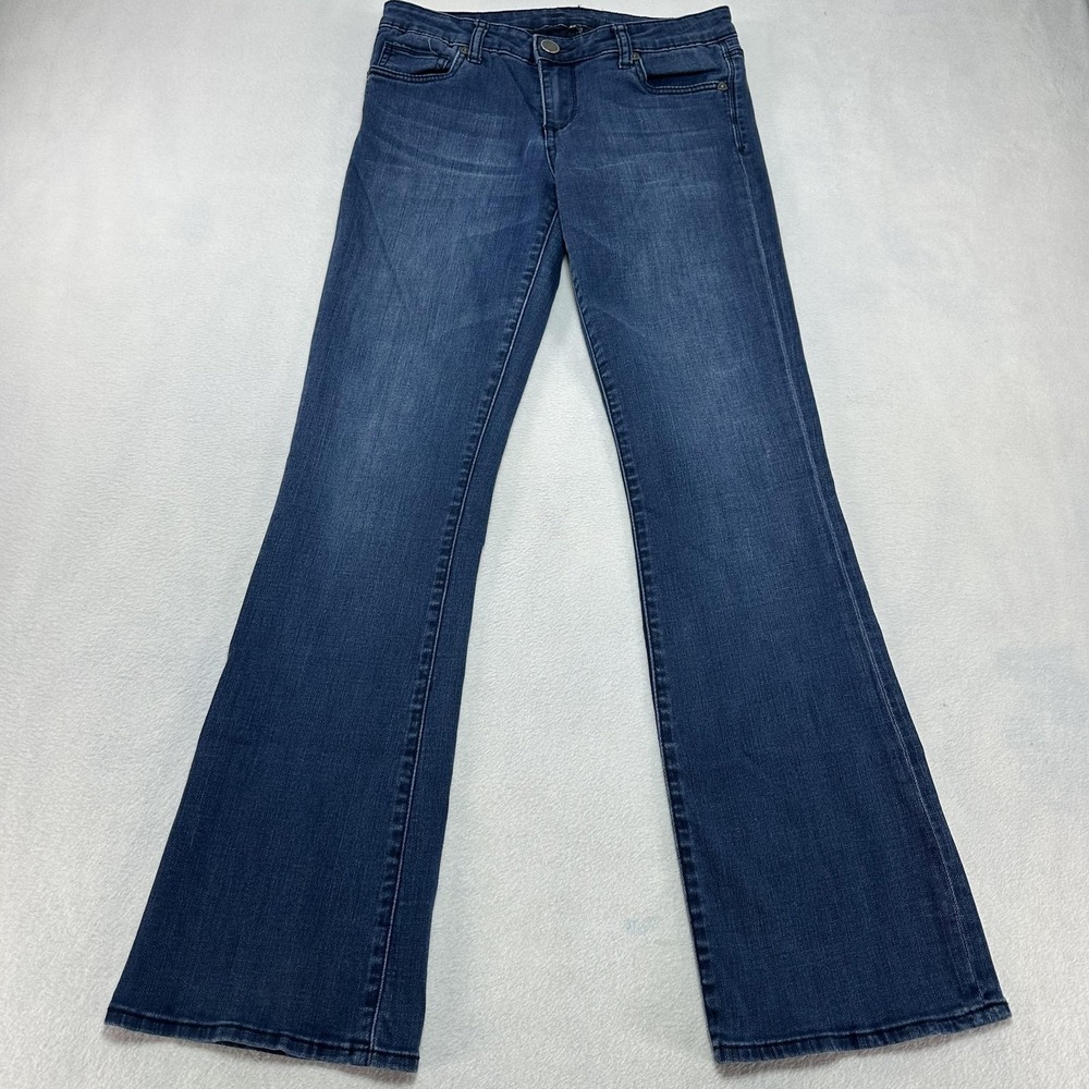 KUT from the Kloth Jeans Womens 6 Short Bootcut Stretch Zip Fly SP067MC3S Denim